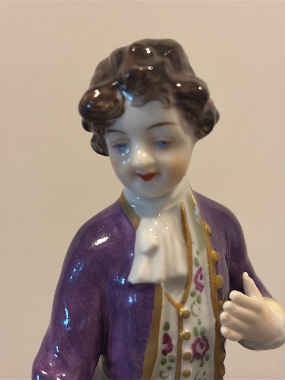 Mid Century Volkstedt Porcelain Young Boy Figurine